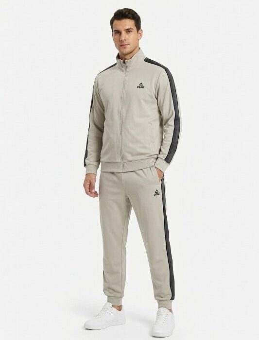 Peak Knitted Tracksuit Grey